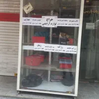 ویترین مغازه آهنی سنگین چرخ دار پنج طبقه شیشه