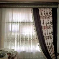 پرده نو جنس دانتل ترک بهمراه قاب ۲عرض،۲.۵طول