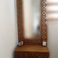 آینه کنسول سنتی ، با چوب روس