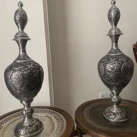 یک جفت تنگ یا گلدان قلمکار