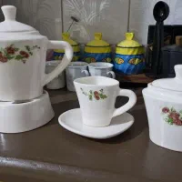 سرویس چایخوری گل سرخی
