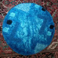 فرش گرد پرز بلند ترک