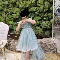 پیراهن  مزون دوز دخترانه به سن ۹تا ۱۱میخوره