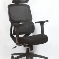 صندلی چرخدارمدیریتc09وکارمندی ارگونومیک چرم لمسه