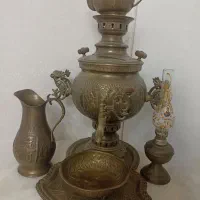 فروش میز  و  سماور ذغالی 6لیتری نو نو