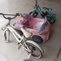 ماشین شارژی و ۲ دستگاه دوچرخه کودک