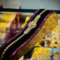 «طلای نگین» دستبند زنانه لوکس طلا بدون اجرت