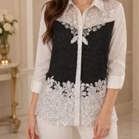 شومیزمجلسی وارداتی لباس خواب عروسکی وست تاپ شورتک
