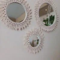 آینه دیواری مکرومه