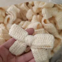 پاپیون بافتنی مناسب گیره مو ، خرجکار لباس و