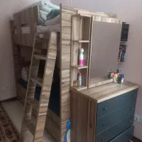 تخت دو طبقه با دراور