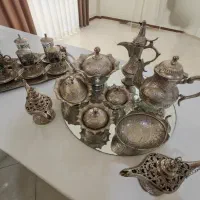 ست پذیرایی قوری چایخوری شکلاتخوری قندان وارداتی نو
