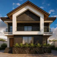 طراحی معماری مدرن نقشه، نما و سه‌بعدی