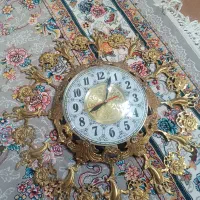 ساعت دیواری برنز و فیل برنز سنگین