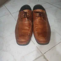 کفش چرم مجلسی عسلی
