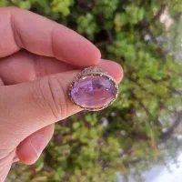 انگشتر نقره با نگین آمتیس
