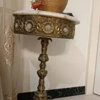 میز پایه برنز و سنگ