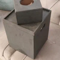 جای دستمال کاغذی وسطل آشغال