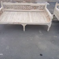 تخت سنتی شبکه ای چوبی|صندلی و نیمکت|گلپایگان, |دیوار