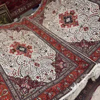 فرش جفت ۶متری دستبافت تبریز ریز نقش کرم