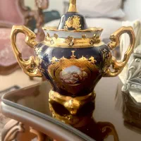 قندان سرمه ای طلاکوب جوانا لیلی مجنون
