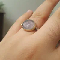 انگشتر عقیق سوسنی با رکاب نقره