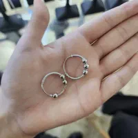 گوشواره حلقه نقره اصل کو ۱۰۱۰