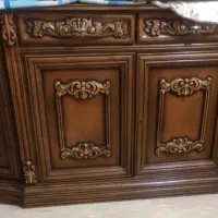 کنسول وآینه چوب گردو میز نورخارجی قابلمه بزرگ روحی