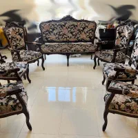 مبل استیل  9 نفره چوب گردو