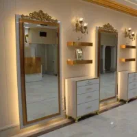 دو عدد آینه سالنی به همزاه ۴ عدد شلف