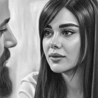 سفارش نقاشی چهره، طراحی چهره سیاه قلم برای هدیه