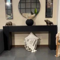 آینه و کنسول مینیمال مدرن مشکی
