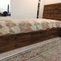 تخت یک نفره سالم با ورق ضخیم دارای ۵ کشو