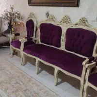 مبلمان تمام چوب هفت نفره بسیار تمیز