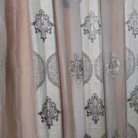 پرده حریر با گوشواره