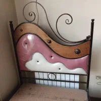 تخت فرفورژه یکنفره فلزی دخترونه