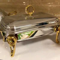 فروش ویژه سوفله خوری مربع و مستطیل نگین دار طلایی