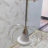 لوستراویزفلزوشیشه به همراه لوستر دیواری شیشه ای