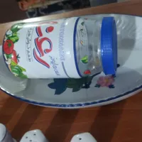 مرغ خوری گل بهاری و شش تا نمکدون گل پنبه ای|ظروف سرو و پذیرایی|مشهد, وحید|دیوار