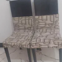 صندلی چوب وپارچه مطابق شکل