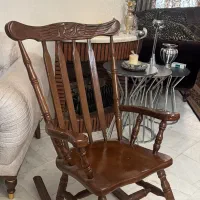 صندلی گهواره ای وارداتی از جنس چوب گردو