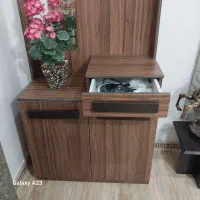 جا کفشی چوبی قهوه ای