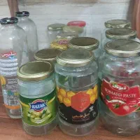 دوازده تا شیشه مربا ،هفت عدد کوچک پنج تا بزرگ