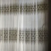 پرده خامه دوزی پلیسه دوز در حد نو