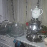 سماورگازی برنج سه مهرAilarcoضخیم باسینی نقشدار