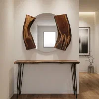 آینه کنسول میزتلویزیون جلومبلی غذاخوری روستیک چوبی