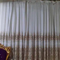پرده حریر سالم  بدون زدگی ،بک جفت (دوعدد)