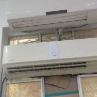مشتری کولر گازی سوخته سالم دوتیکه پنجره ای ایستاده