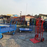 گاری چهار چرخ دستی درب بازشو باربردستی(تولیدی پاپ)