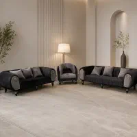 مبل سیما×× منبت و برشی حرفه ای/ پارچه روشن